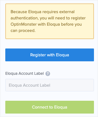 Register with Eloqua