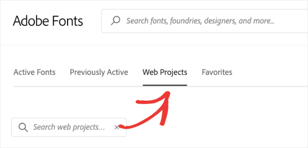 Web Projects in Adobe Fonts min