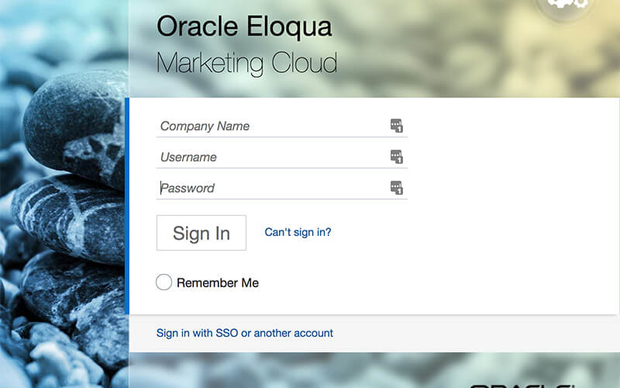 Log into Eloqua for OM