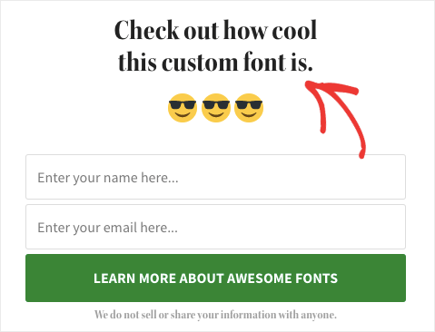 cool custom font demo