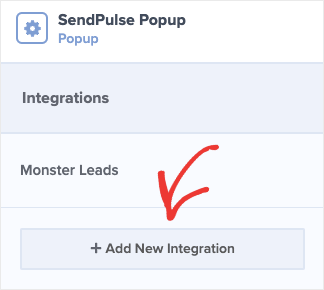 Add New Integration SendPulse
