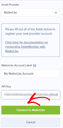 Connect to Mailerlite