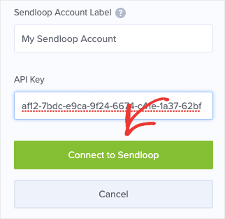 Connect to sendloop