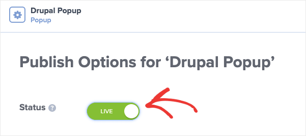 Make your drupal popup live