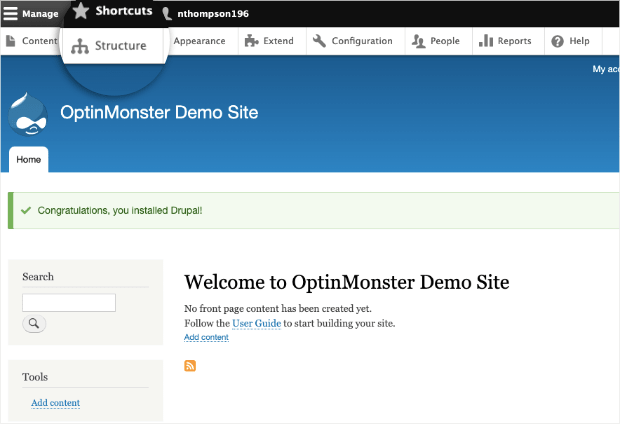 OptinMonster demo site