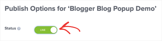 Publish Blogger Blog Popup