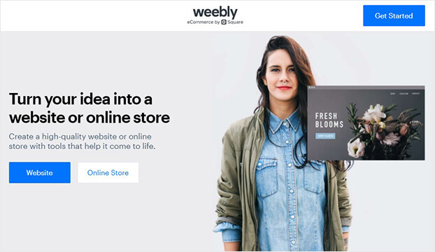 Weebly web home page