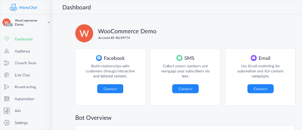 WooCommerce Demo ManyChat