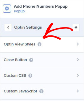 click optin view styles