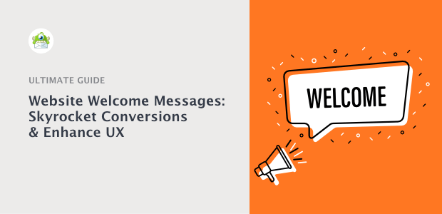Welcome messages for Website