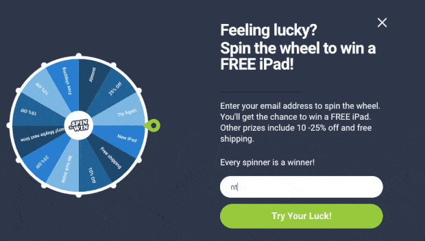 Spin the wheel demo