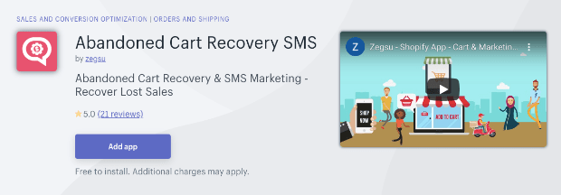 Abandoned Cart Recovery SMS