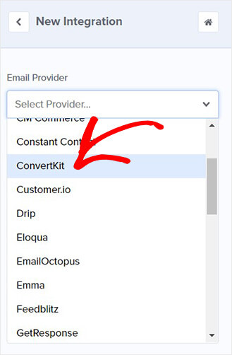 Choose ConvertKit Integration_