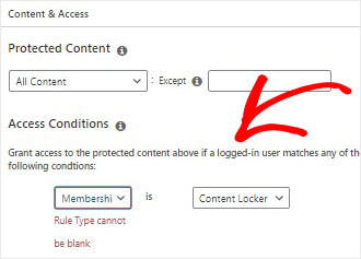 Content locker rule_