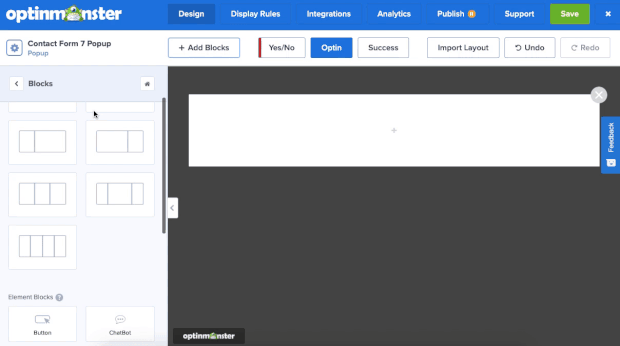 drag and drop HTML to blank canvas