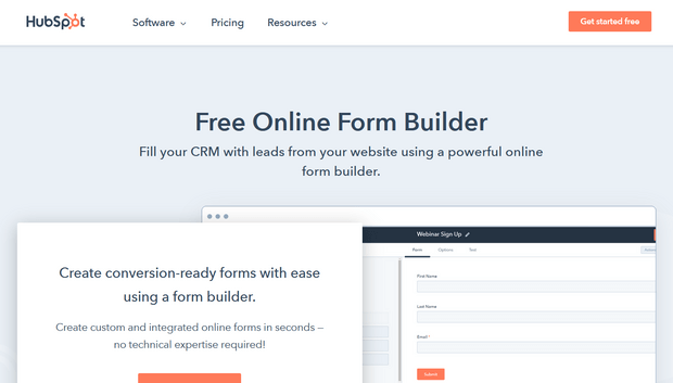 HubSpot lets you create custom forms you can integrate with your other tools.
