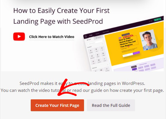 Create Your First Landing Page