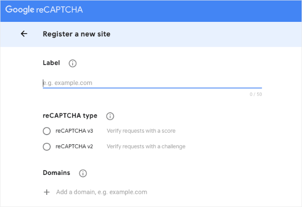 Google reCaptcha sign up page-min