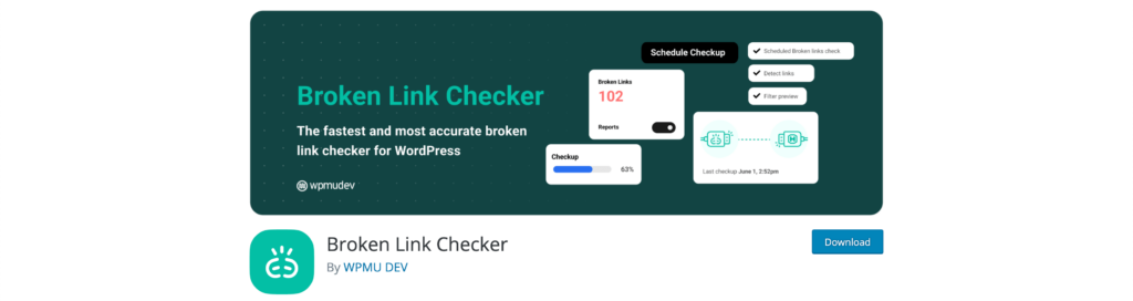 Broken Link Checker - best SEO plugin for WordPress