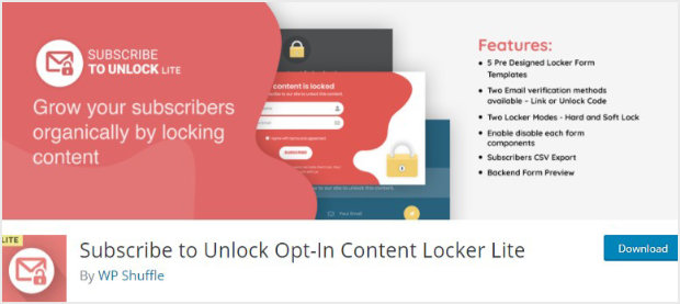 Subscribe to Unlock Opt-In Content Locker Lite_
