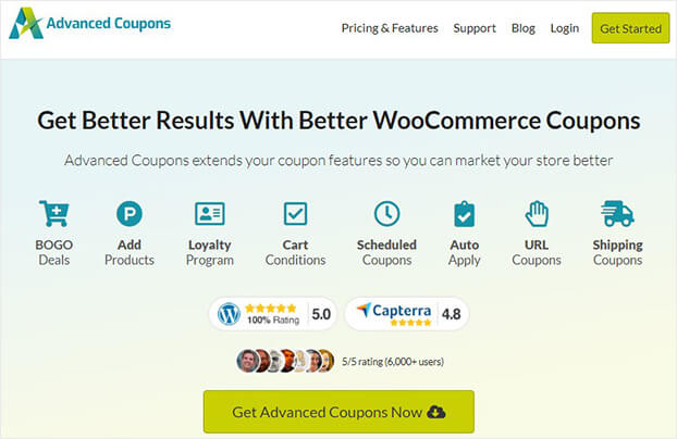 advanced coupons home page