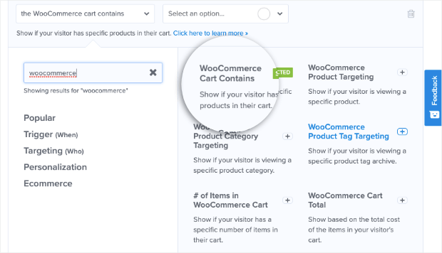 woocommerce cart contains