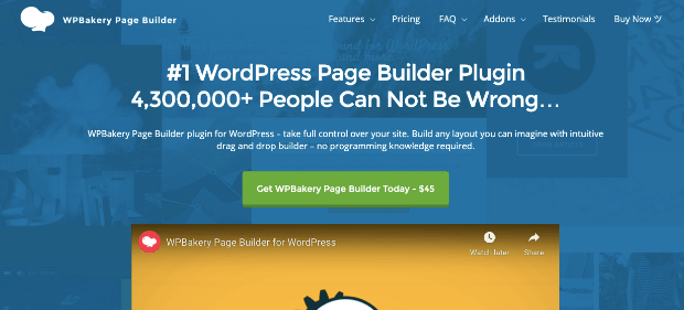 wpbakery page builder homepage