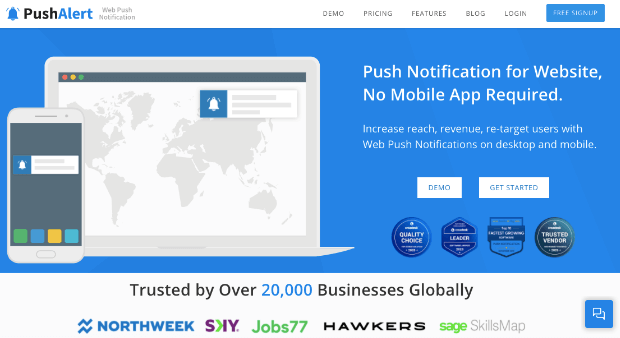 pushalert push notifications