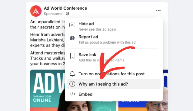 why am i seeing this ad on facebook-min