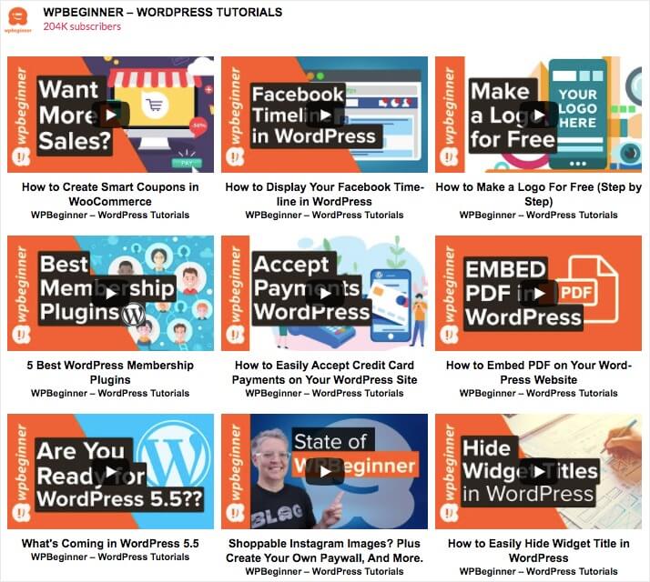 youtube feed