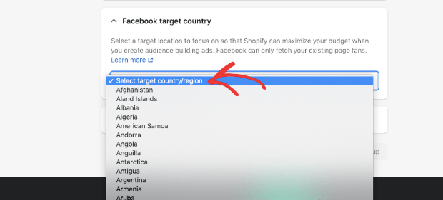 select your target country