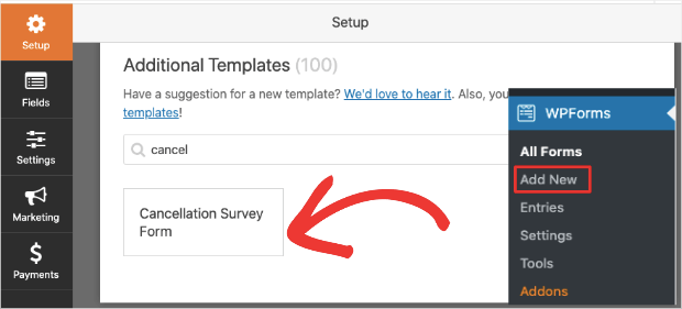 cancellation survey form template