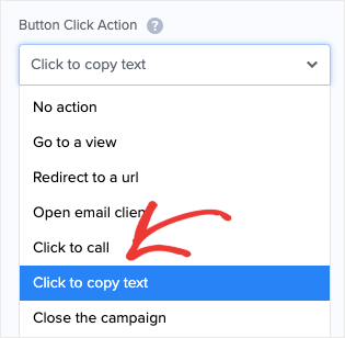 click to copy button