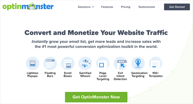 optinmonster new homepage