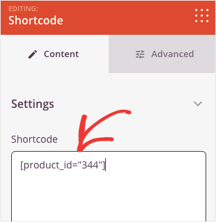 product shortcode from woocommerce in seedprod