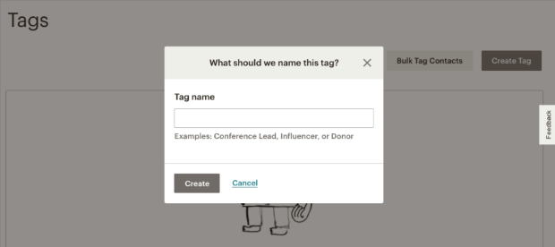 add tag name in mailchimp