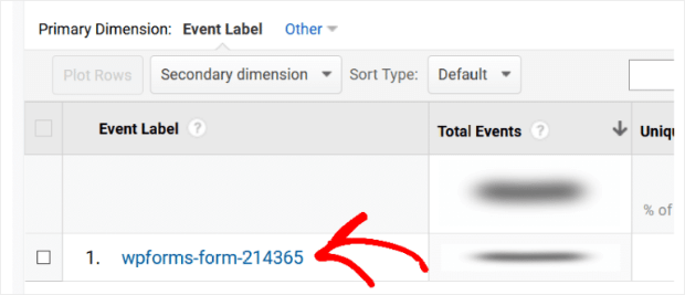 event label in google analytics