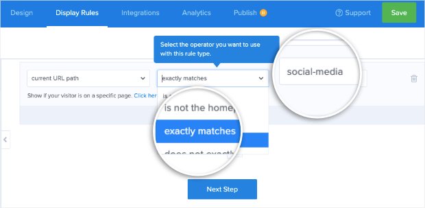 page targeting rule