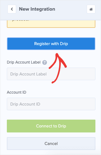 register with drip