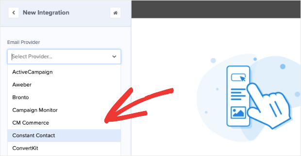 select constant contact integration