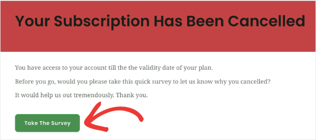 take survey button