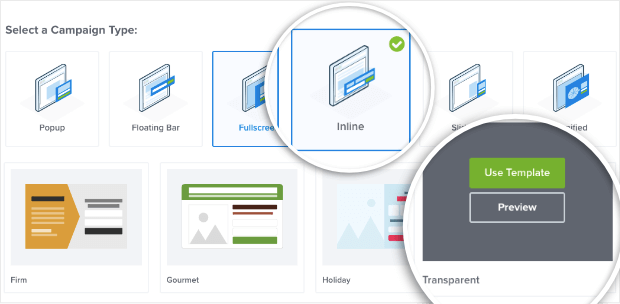 inline and transparent campaign