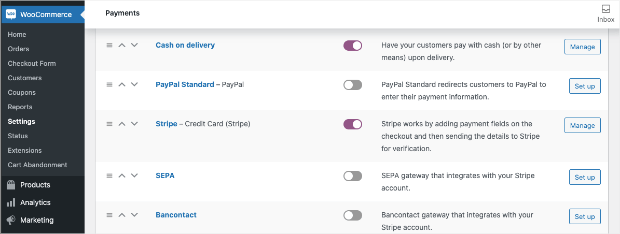 woocommerce payment integrations