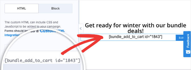 add html for product bundle