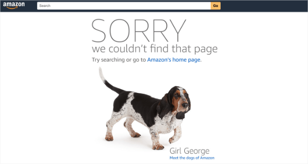 amazon 404 error page example