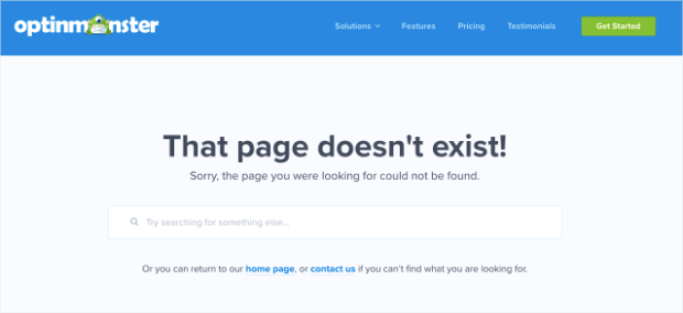 optinmonster 404 page example