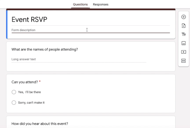 modify your google rsvp form