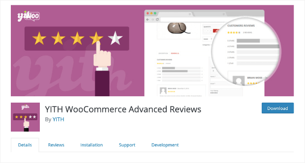 yith woocommerce advanced reviews homepage