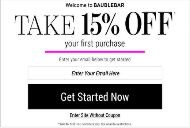 coupon popup