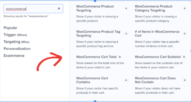 optinmonster targeting rules